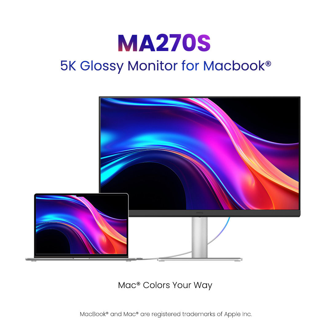 ♦︎美品♦︎5Ｋモニター　 BenQ MA270A BenQ Launches New 5K Glossy Monitor Purpose-Built for Mac Users